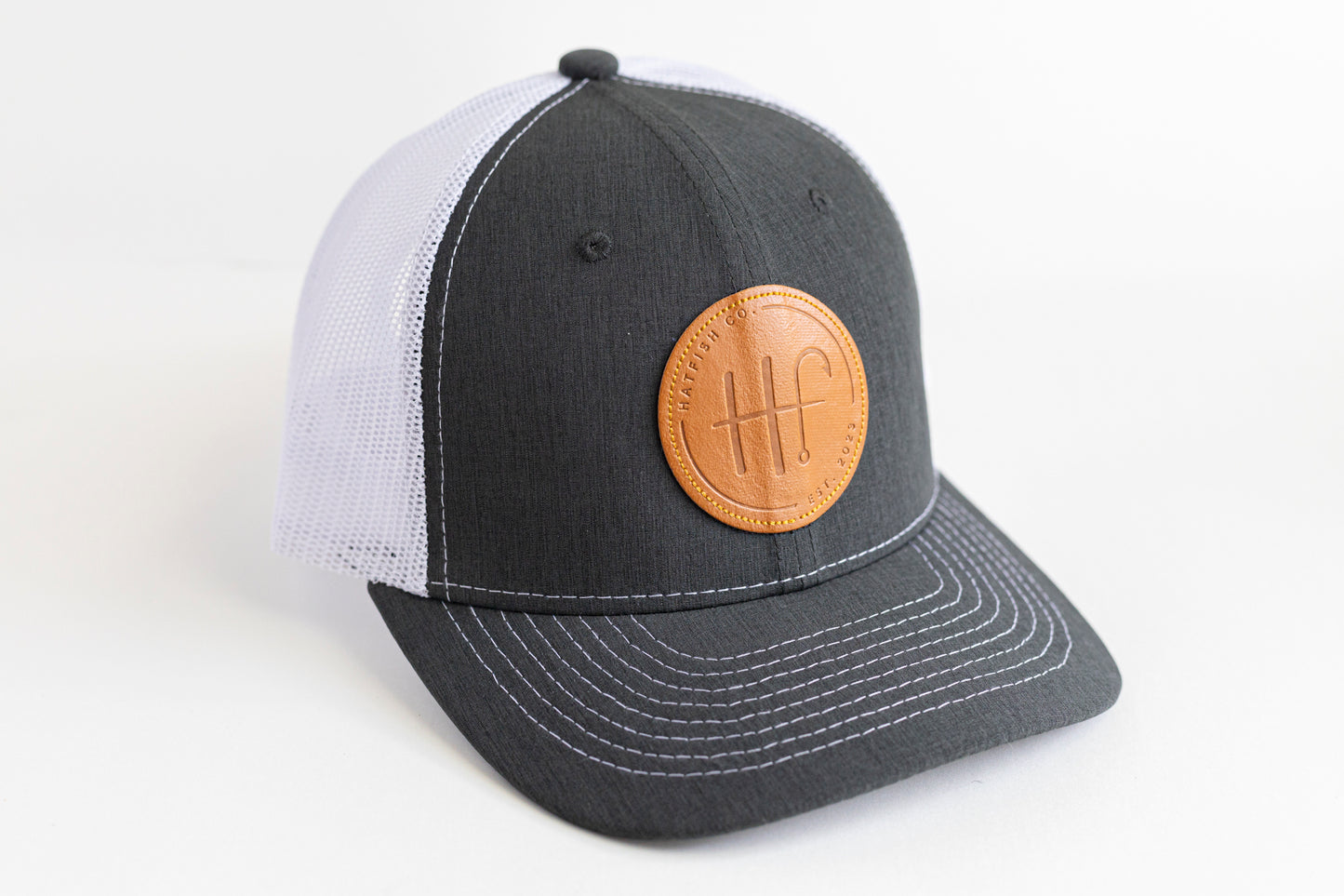 HATFISH CO Leather Logo Trucker Cap